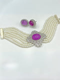 Ishhaara Purple Kareena Kappor Khan Inspired Pearl Choker Necklace