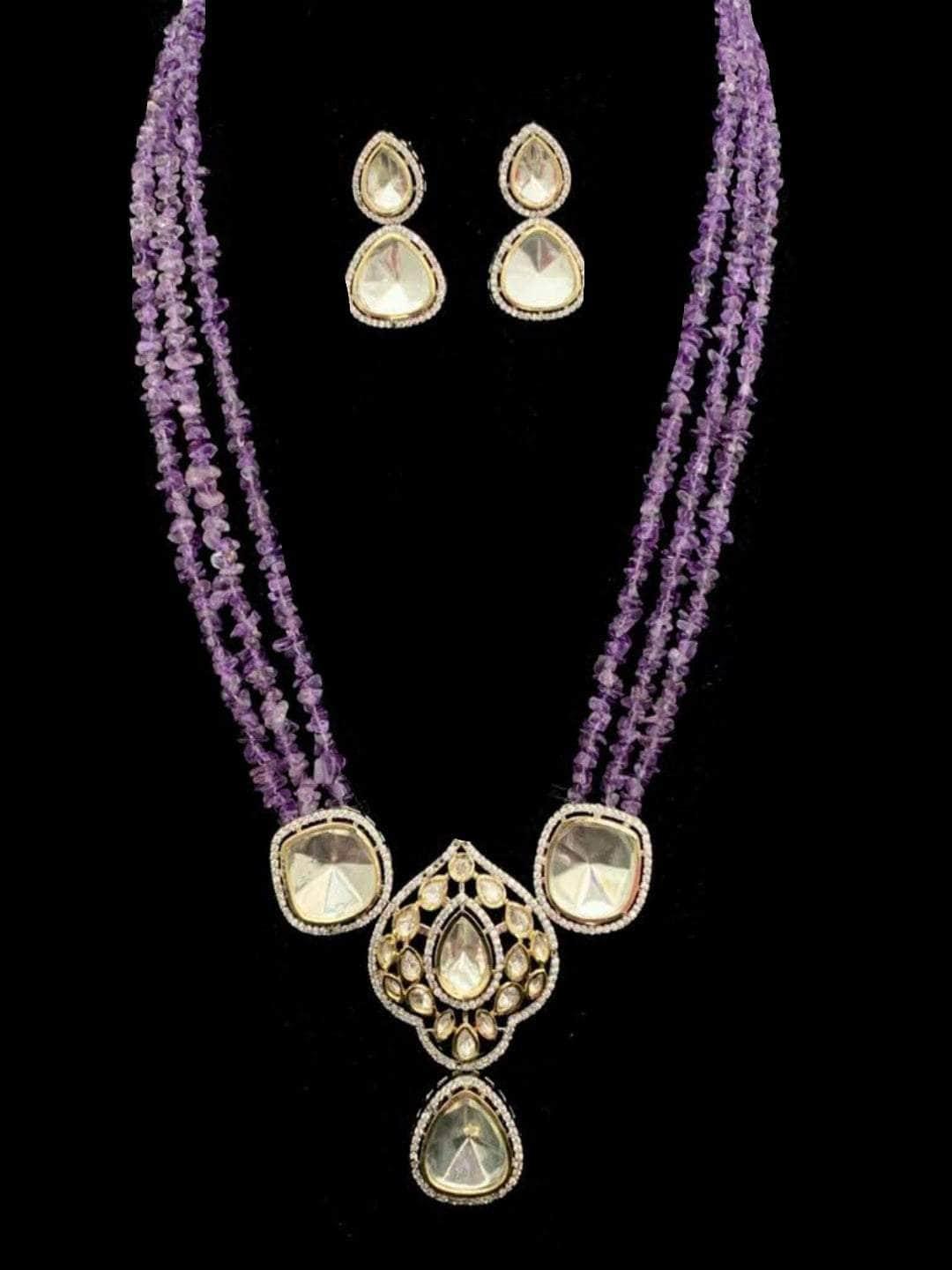 Ishhaara Purple Lapis Lazuli Long Chain