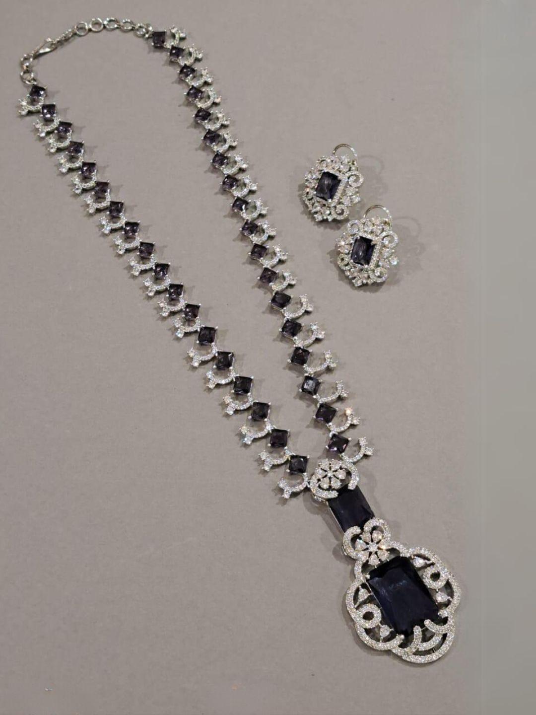Ishhaara Purple Neeta Ambani Inspired Doublet Emerald Long Necklace