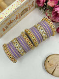 Ishhaara Purple Rajasthani Traditional Bridal Chura Set