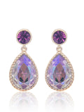 Ishhaara Purple Sapphire Drop Earrings - Purple