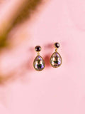 Ishhaara Purple Sapphire Drop Earrings - Purple