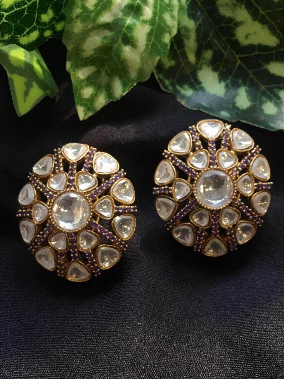 Ishhaara Uncut Polki Studs