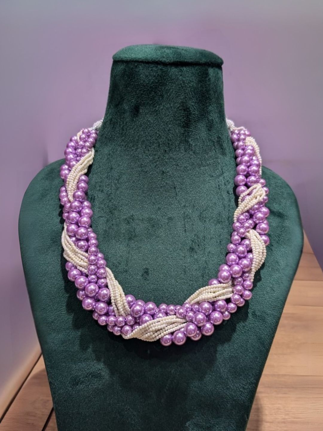 Ishhaara Purple Vintage Pearl Necklace