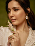 Ishhaara Raashii Khanna In Polki Stone Earring Dark Green
