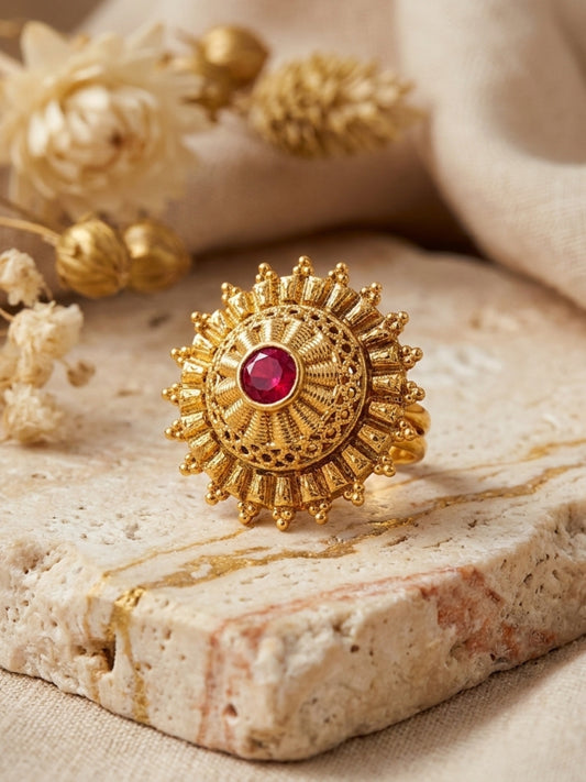 Ishhaara Radiant Bloom Finger Ring