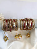 Ishhaara Rajasthani Kundan Studded Chooda With Jhula Bangles