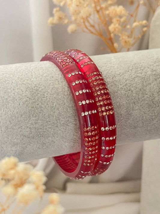 Ishhaara Rajasthani Lac Chudi With Beautiful Rhinestone Design