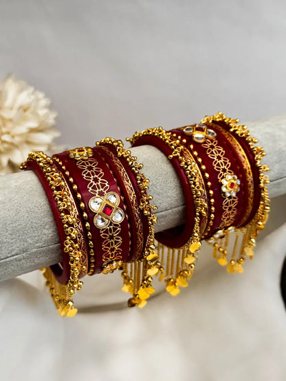 Ishhaara Rajasthani Styled Chooda Set With Ghoogroo Bangles