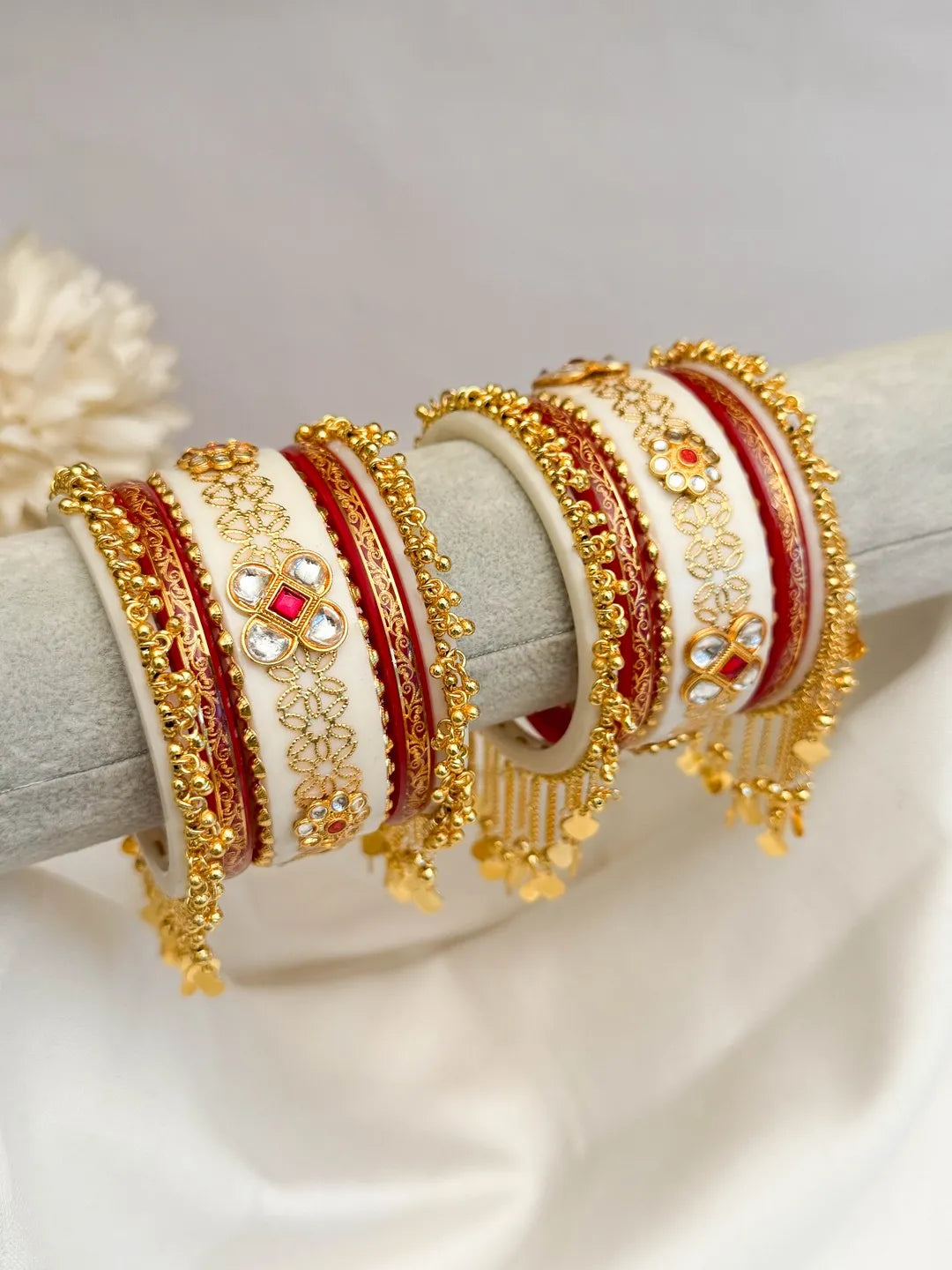 Ishhaara Rajasthani Styled Chooda Set With Ghoogroo Bangles