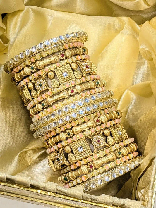 Ishhaara Rajasthani Traditional Heavy Bangles Set