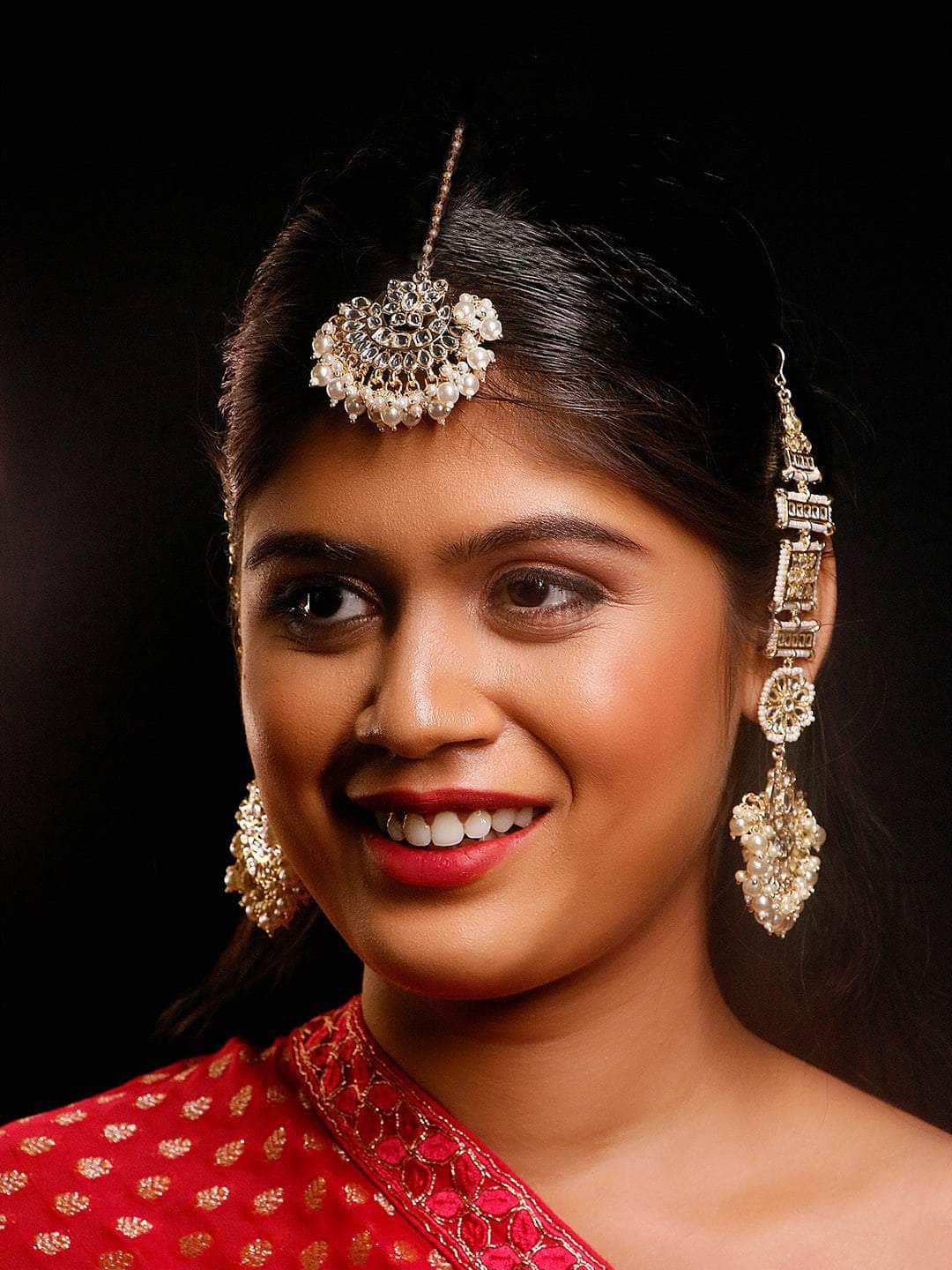 Ishhaara Rajwadi Chandbali Earring and Teeka Set