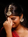 Ishhaara Rajwadi Chandbali Teeka and Chandbali Motif Earring Set
