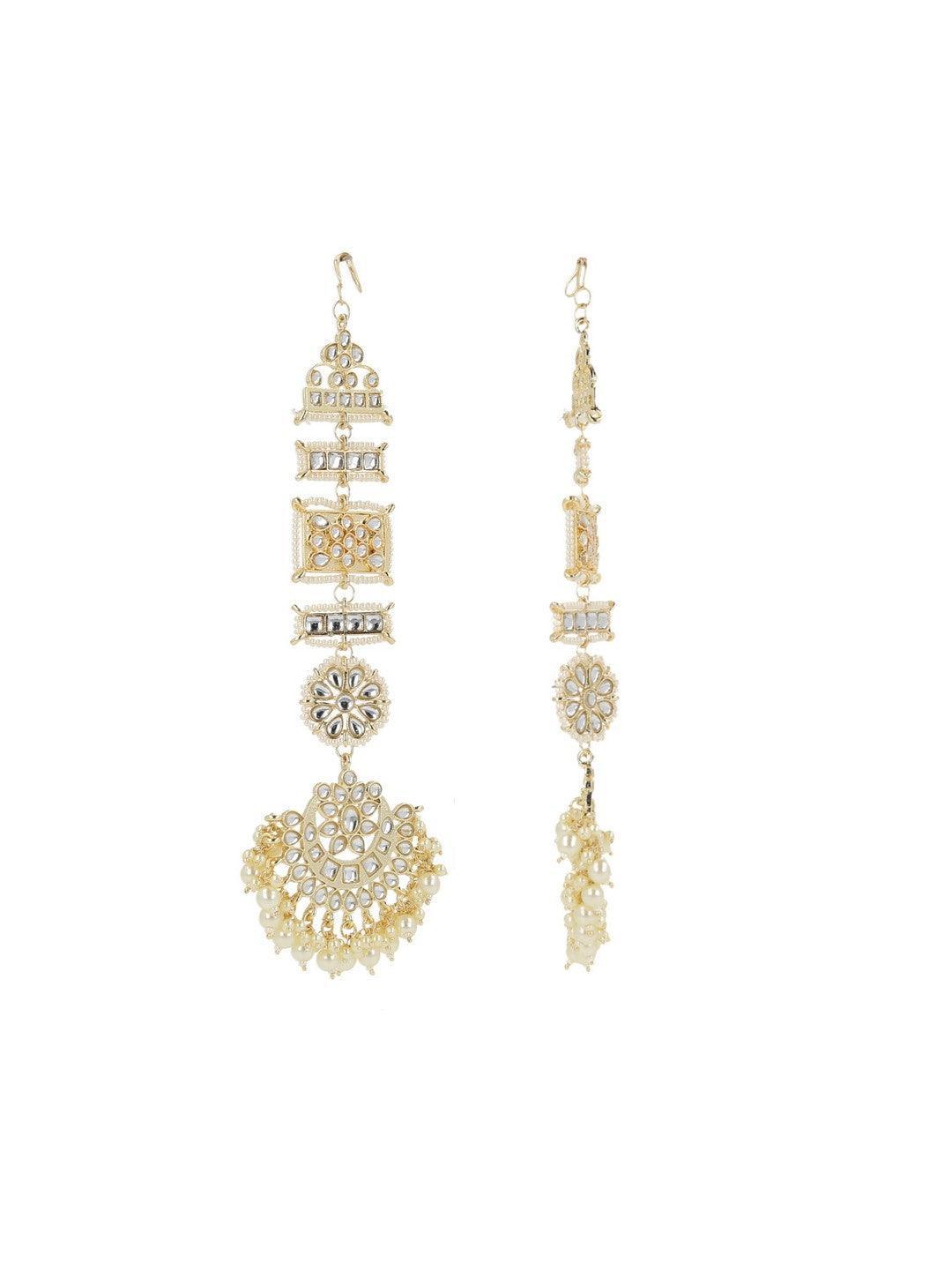 Ishhaara Rajwadi Earring With Holder White