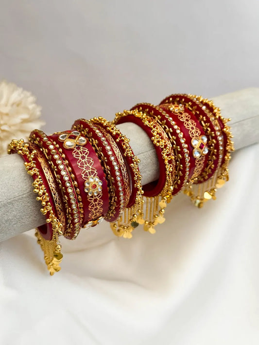 Ishhaara Rajwadi Style Bridal Kada Chooda Set