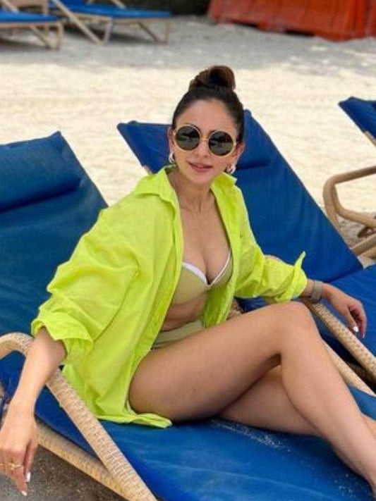 Ishhaara Rakul Singh Preet In Triple Hoop Earrings Silver