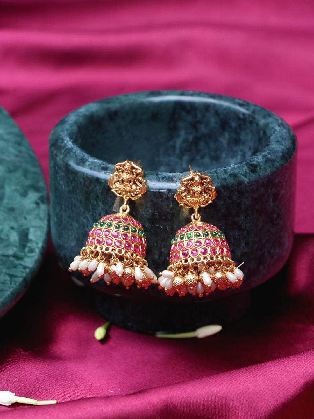 Ishhaara Real Kemp Heavy Bridal Necklace Set