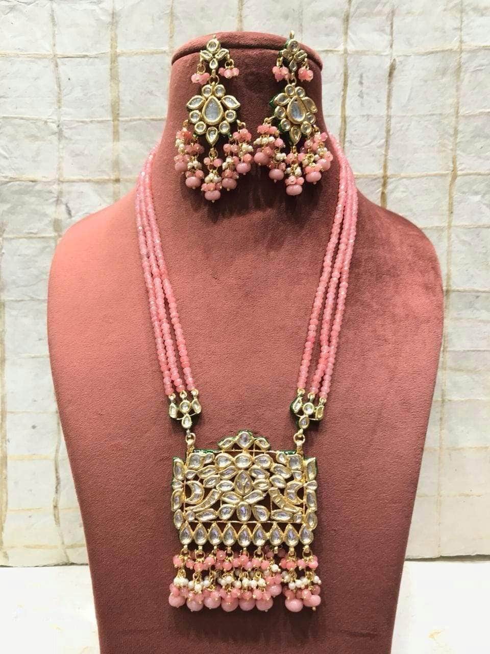 Ishhaara Rectangular Kundan Pendant Necklace