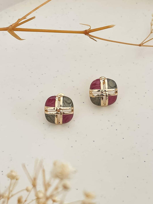 Ishhaara Vintage Enamel Multicolor Earrings