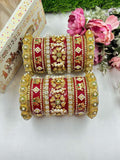 Ishhaara Red And Gold Colour Rajwadi Rajasthani Bridal Chooda