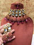 Ishhaara Red Big Kundan Necklace
