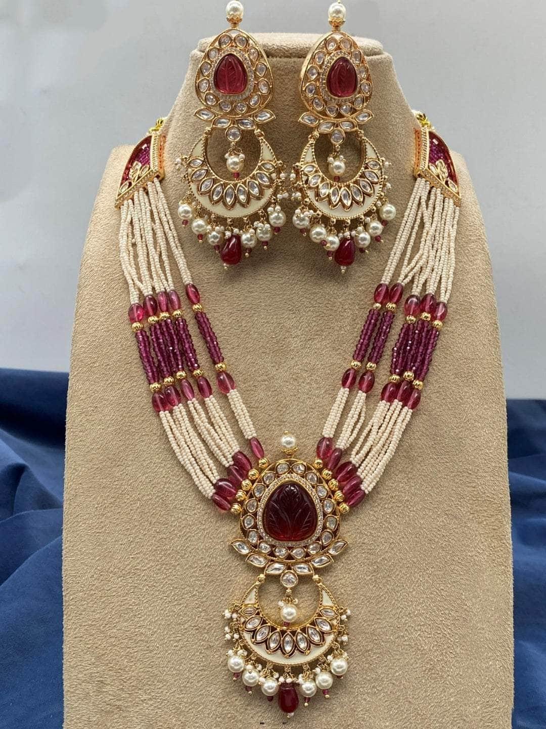 Ishhaara Red Blissful Multilayer Chain
