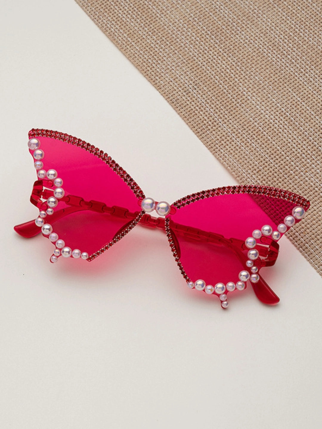 Ishhaara Red Butterfly Sunglasses