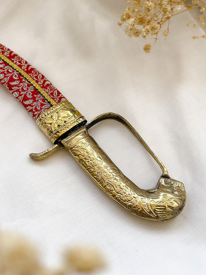 Ishhaara Red Colored Rajwadi Groom Katar
