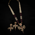 Ishhaara Red Crystal Jadau Necklace Set