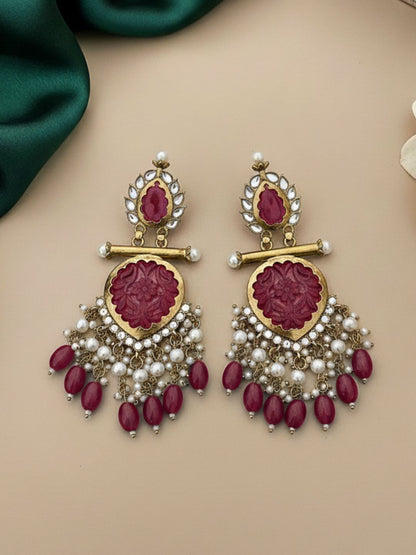 Ishhaara Cutwork Chandbali Earrings