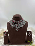 Ishhaara Red Esha Cz Choker Necklace Set