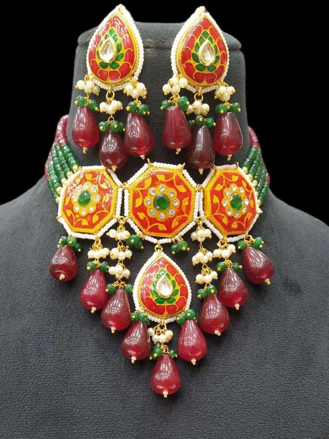 Ishhaara Red Exclusive Choker Set