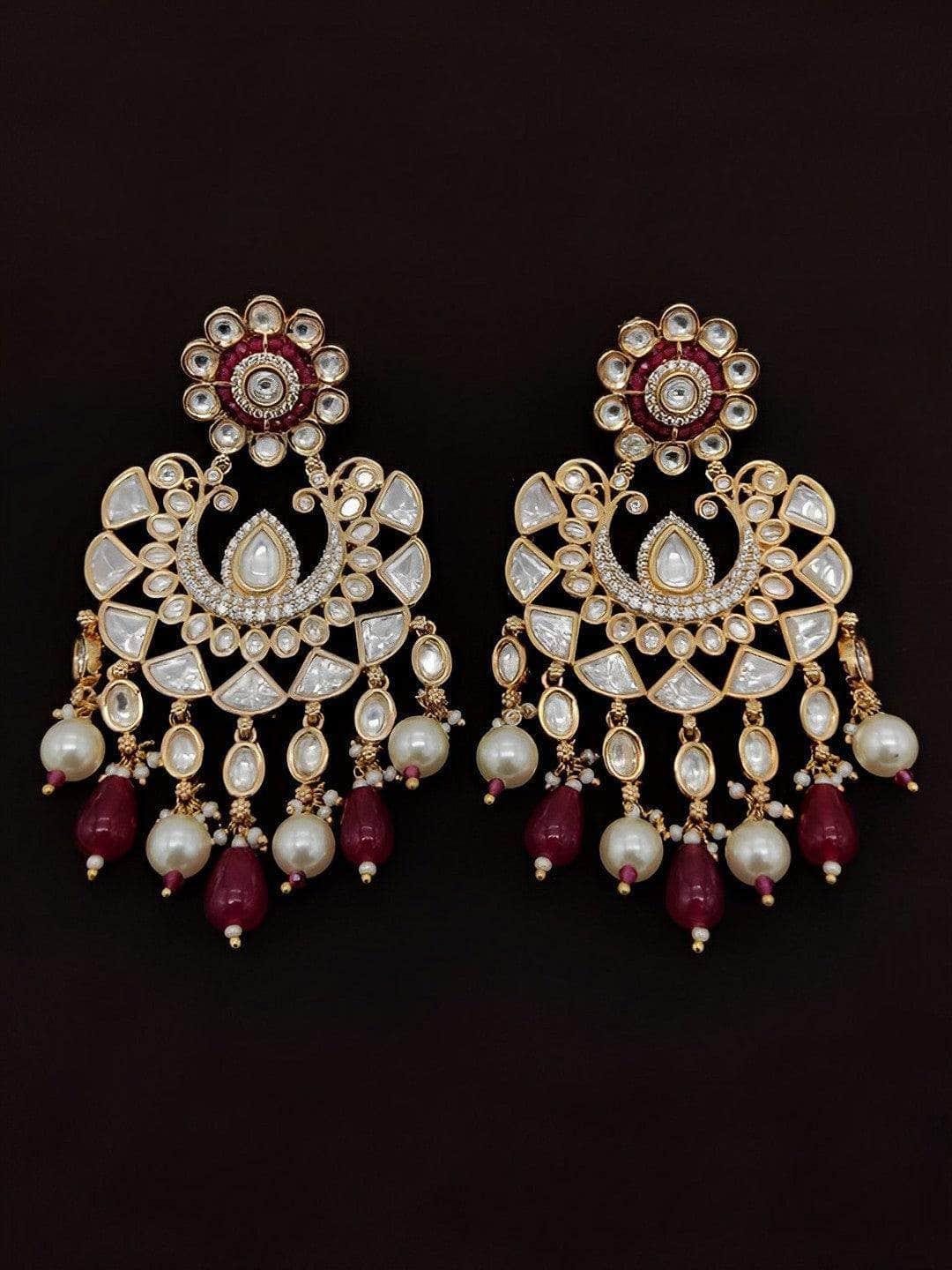 Ishhaara Full Stone Kundan Earrings
