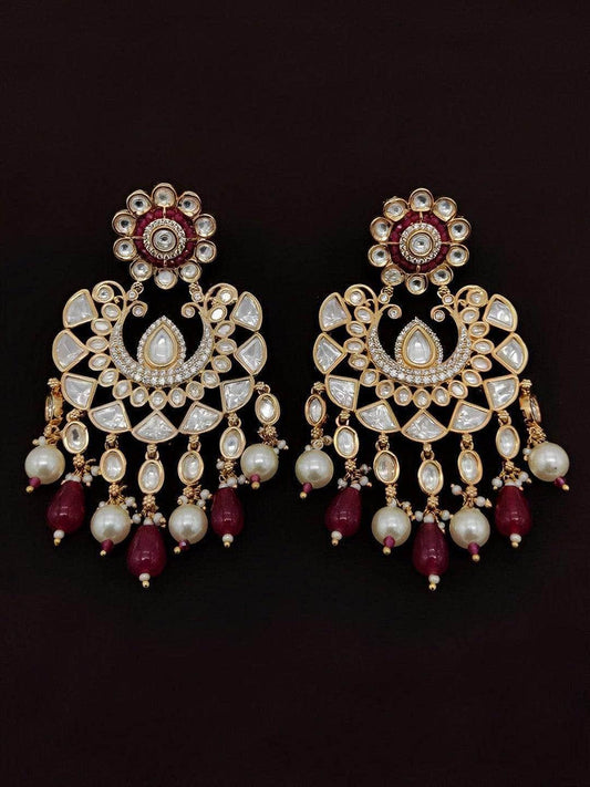 Ishhaara Full Stone Kundan Earrings