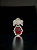 Ishhaara Red Geometric Egyptian Sapphire Brooch