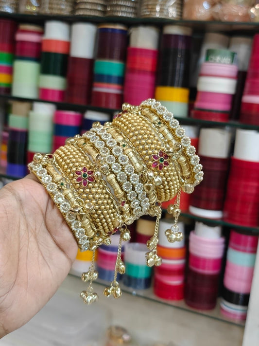 Ishhaara Kundan Polki Bangle Set — handcrafted Indian jewellery