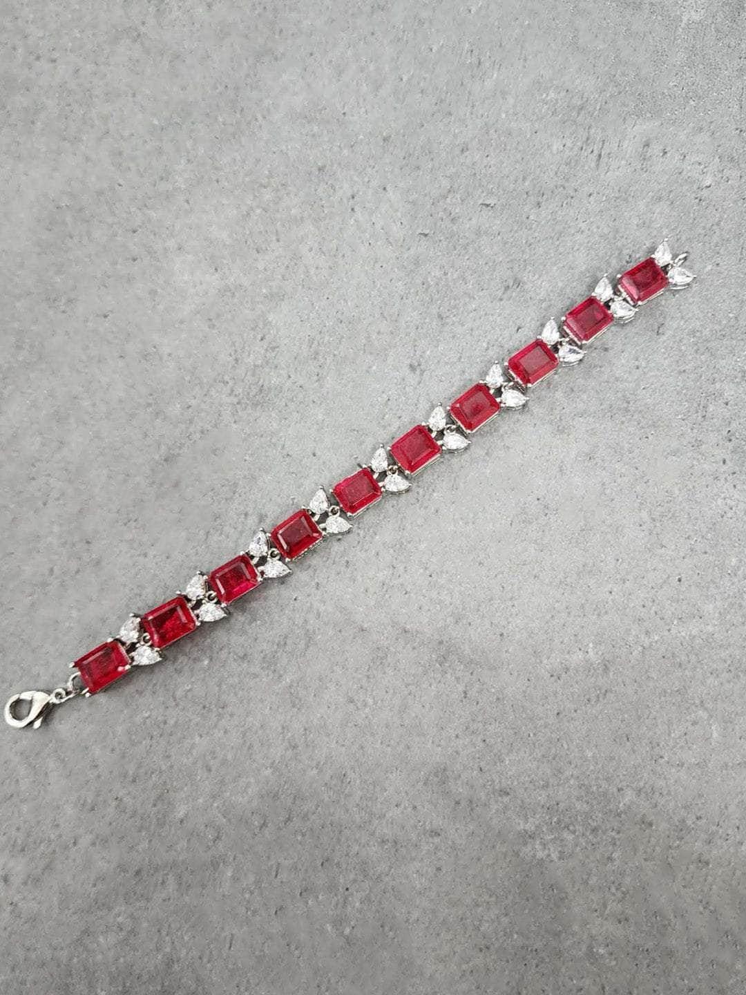 Ishhaara Red Gorgeous Drop Bracelets