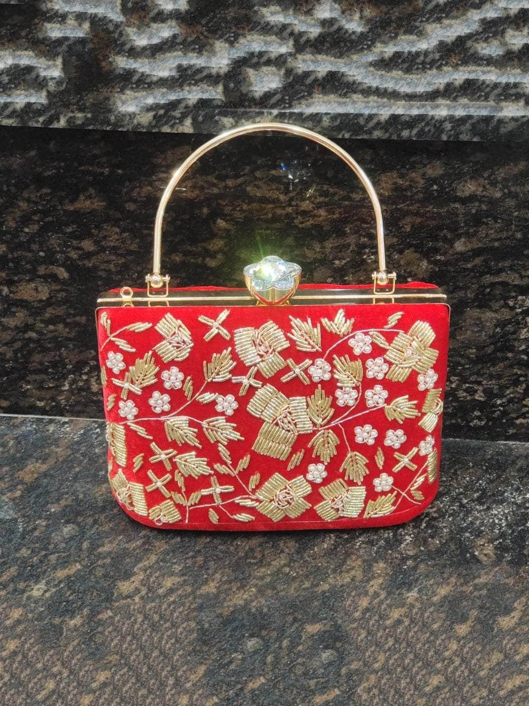 Ishhaara Hand Embroidery Box Clutch