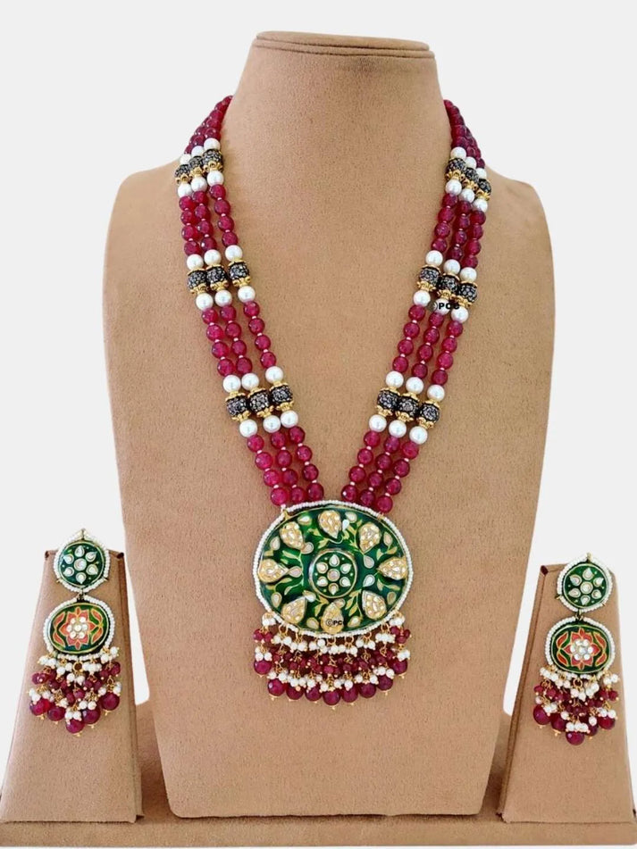 Buy Handmade Pearl And Kundan Studded Rani Haar Online - Ishhaara