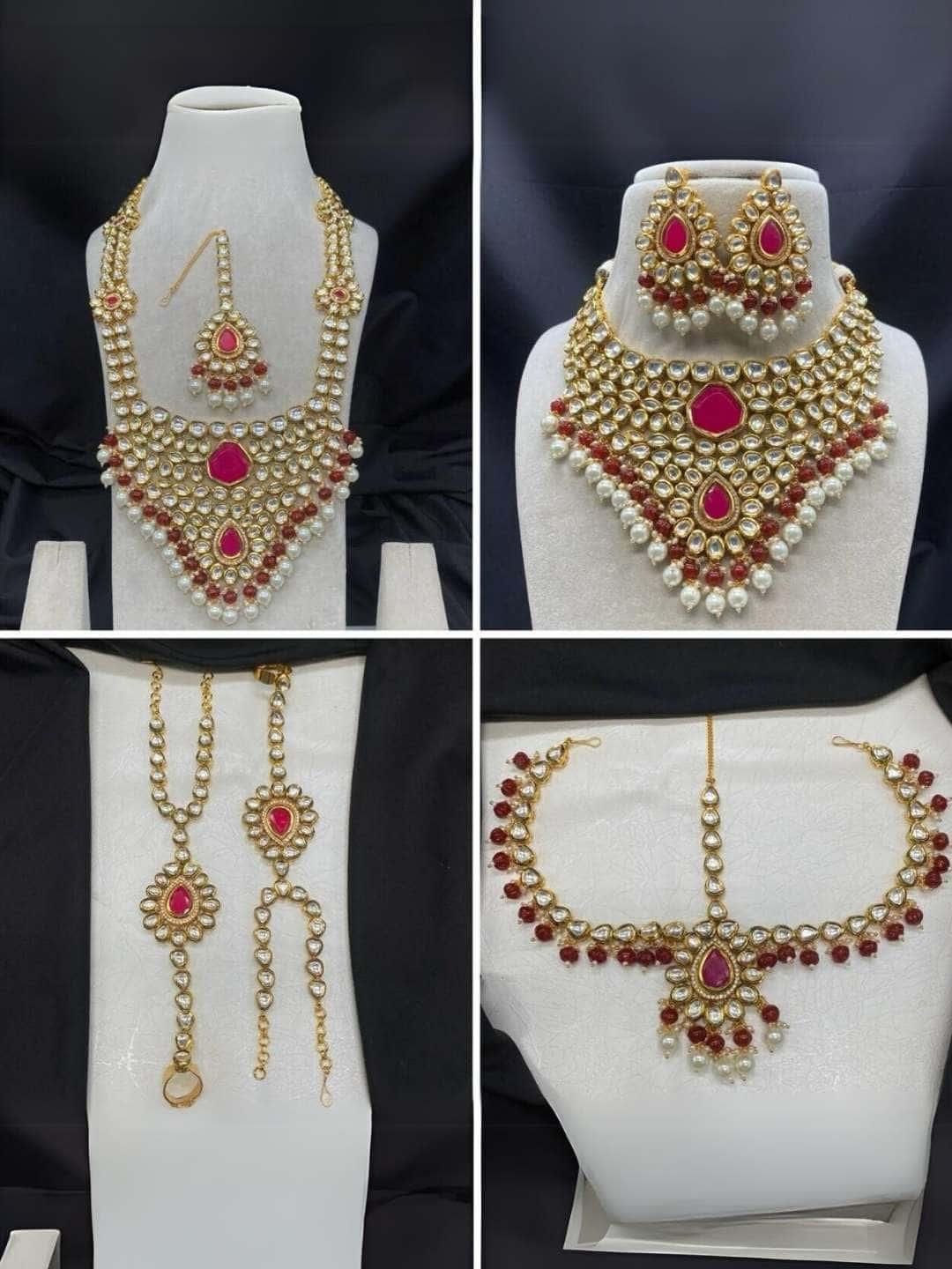 Ishhaara Kundan And Pearls Beaded Full Bridal Set