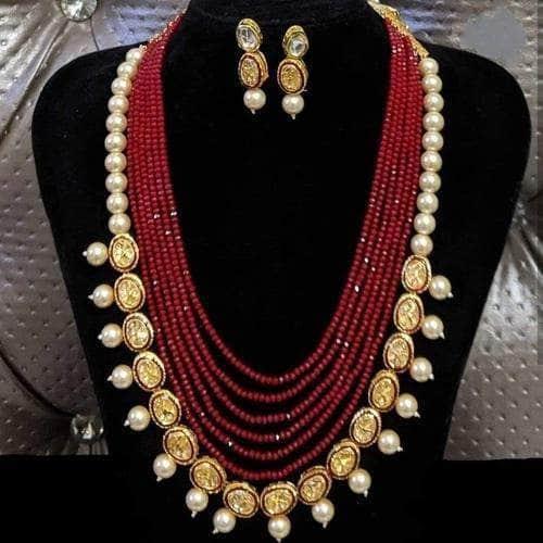 Ishhaara Long Onyx Kundan Necklace