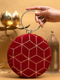 Ishhaara Luxurious Round Sequence Clutch