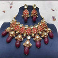 Ishhaara Meena Kundan Drop Necklace