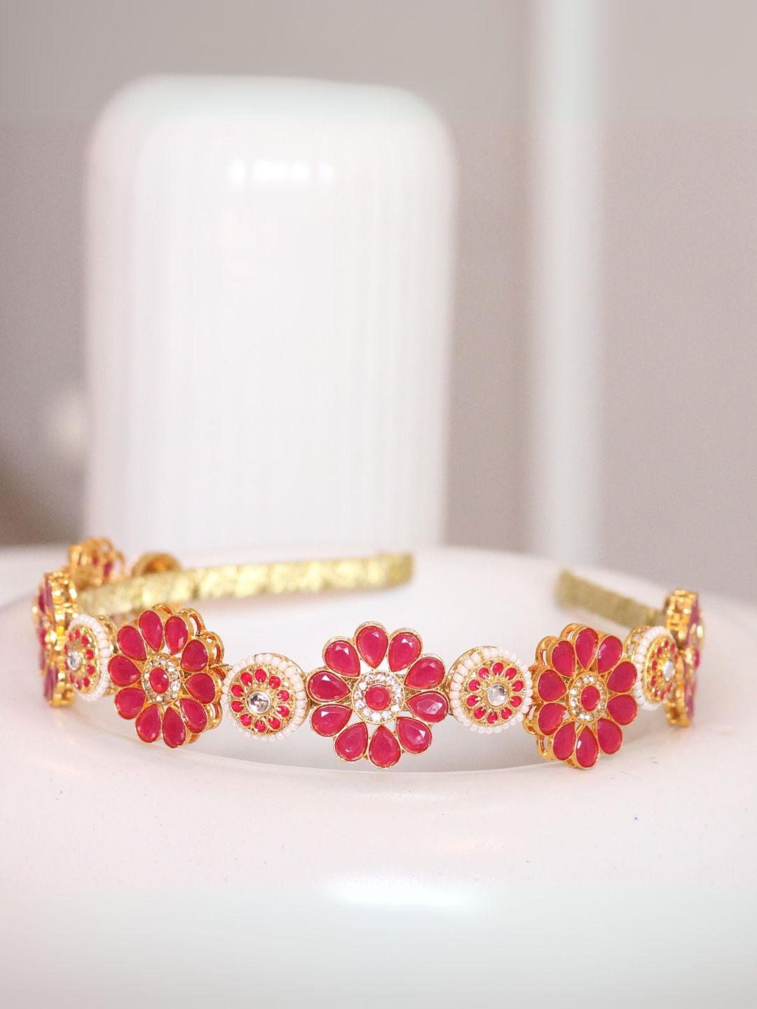 Ishhaara Meenakari Flower Hairband