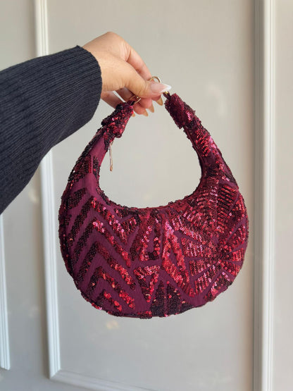 Ishhaara Red Moon Bags In Designer Fabric