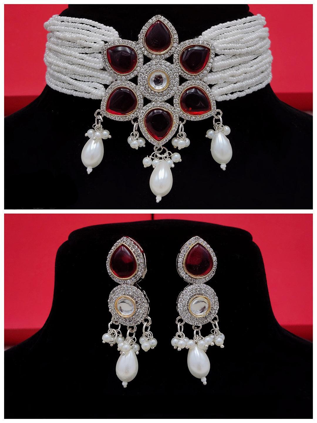 Ishhaara Moti Pendant Choker Set