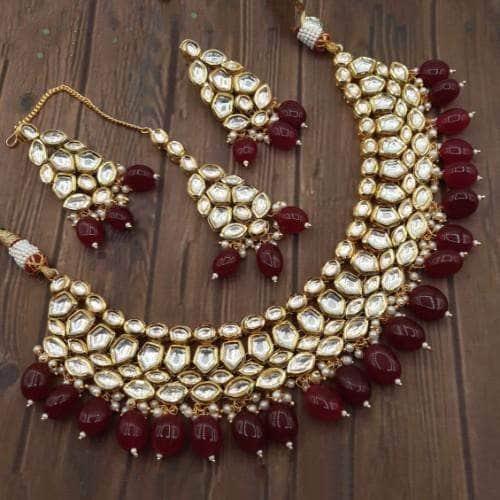 Ishhaara Multi Shale Kundan Choker Necklace Set