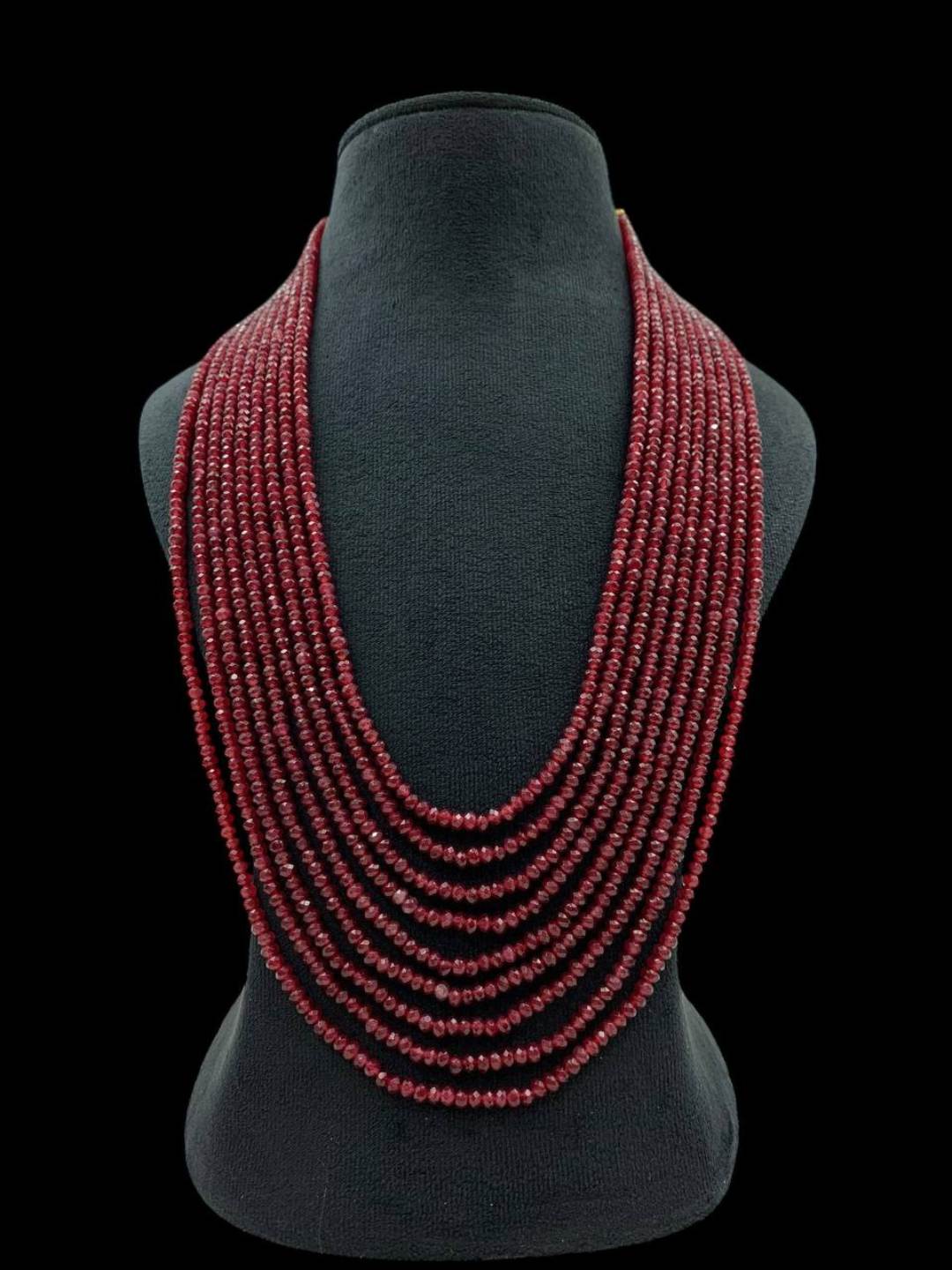 Ishhaara Red Multilayered Beads Necklace
