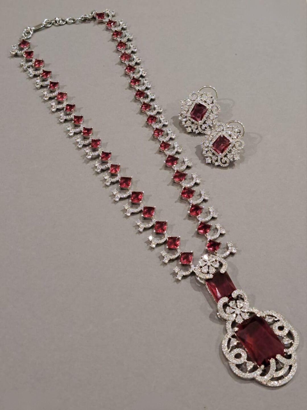 Ishhaara Red Neeta Ambani Inspired Doublet Emerald Long Necklace