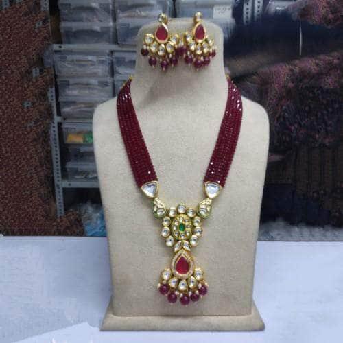 Ishhaara Ones Long Kundan Chain And Earring Set